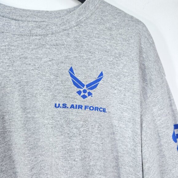 Vintage US Air Force Wings Grey Blue Pullover Shirt - Picture 5 of 6